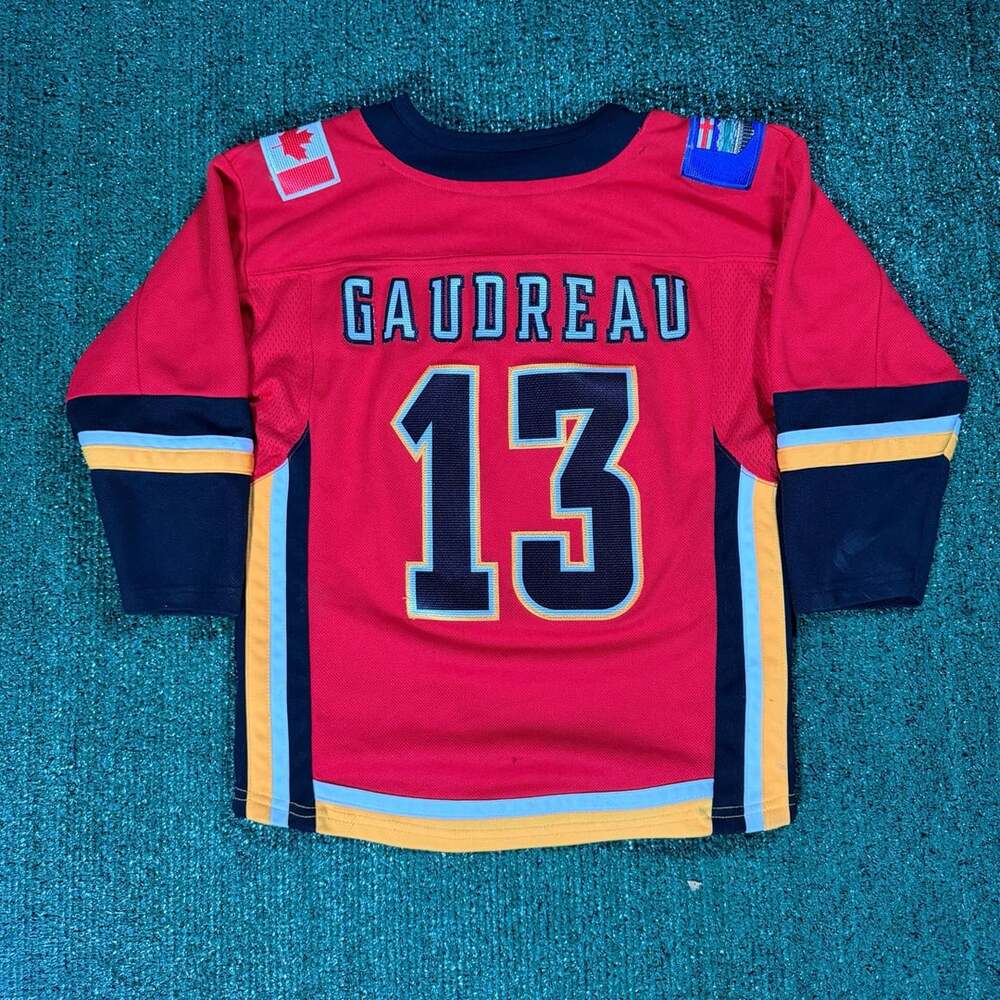 Reebok Johnny Gaudreau Calgary Flames Jersey Size 4/7 Red